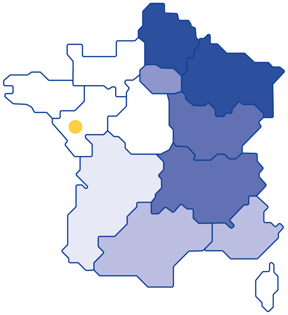 Carte de France du réseau d'installateurs E2SC
